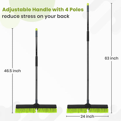 Grout Cleaner Brush with Long Handle, Floor Scrub Brush for Shower Tile, Bathroom Crevice Cleaning Brushes with Heavy Duty Stiff Bristles