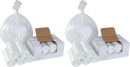 TYPLASTICS 40-45 Gallon Clear Trash Can Liners - 40" x 48" – High Density Garbage Bags - Case of 250 – Multipurpose for Office, Outdoor, Recycling, Industrial and Commercial