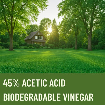 FIVE STAR MATERIALS RESOURCES 45% Vinegar Concentrated | White Vinegar for Cleaning and Garden | Home, and Outdoor Pure | Max Performance 7X Power | with Instructions (128 oz)