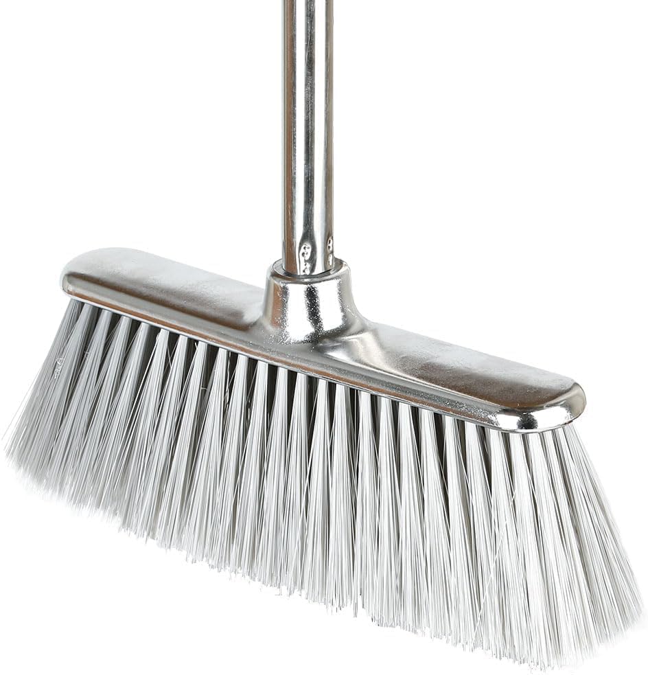 Indoor Soft Bristles Broom and Dustpan Angle Sweeping Dustpan and Broom with Long Handle for Kitchen Hardwood Floor Cleaning (Broom and Dustpan)