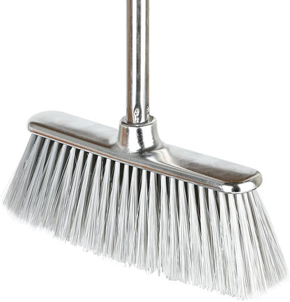 Indoor Soft Bristles Broom and Dustpan Angle Sweeping Dustpan and Broom with Long Handle for Kitchen Hardwood Floor Cleaning (Broom and Dustpan)