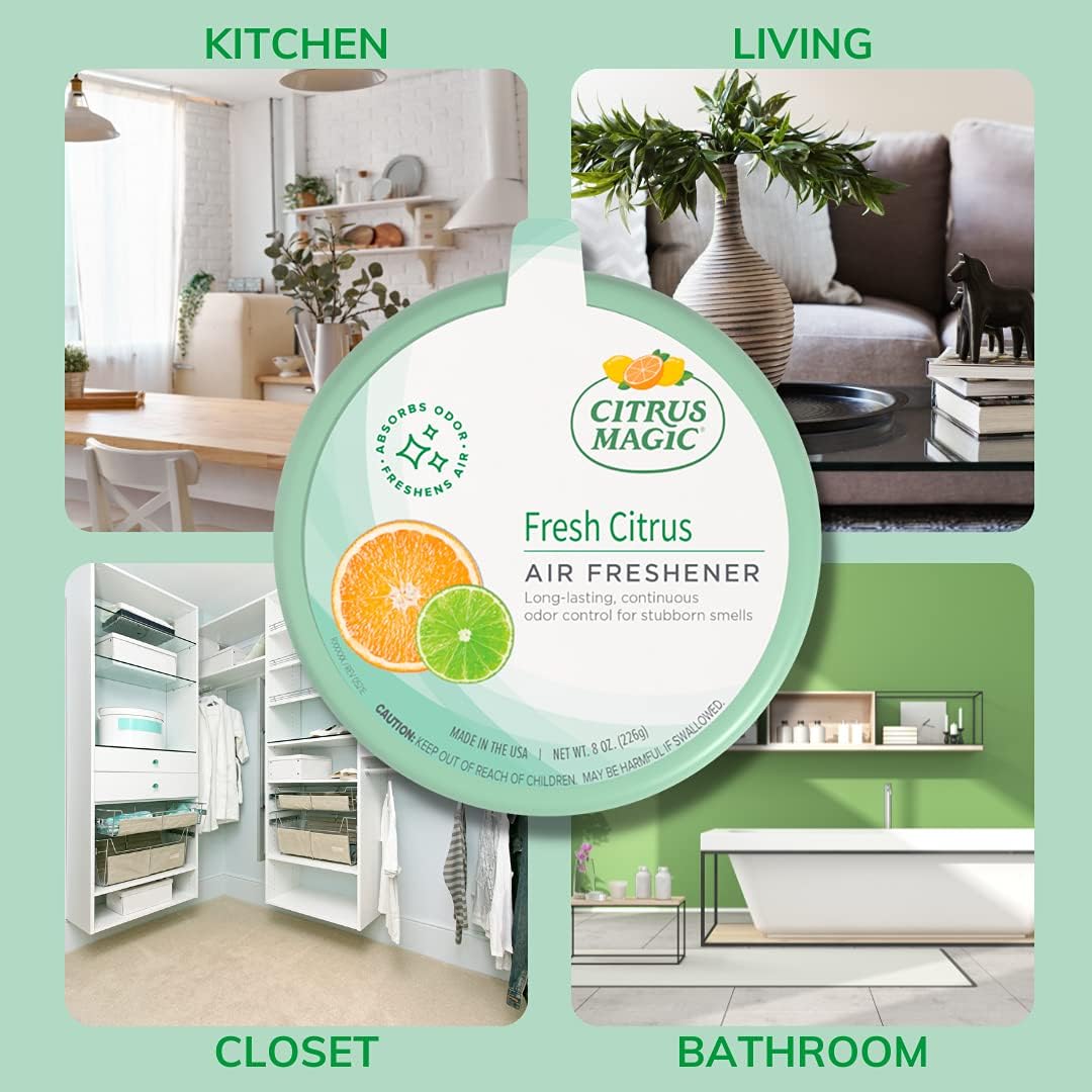 Citrus Magic Odor Absorbing Solid Air Freshener, Fresh Citrus, 8-Ounce, Pack of 1