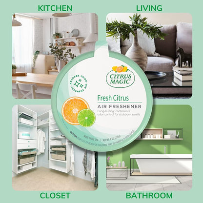 Citrus Magic Odor Absorbing Solid Air Freshener, Fresh Citrus, 8-Ounce, Pack of 1