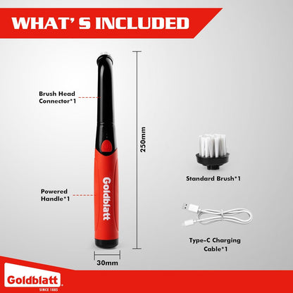 Goldblatt Cordless Electric Spin Scrubber 18-Piece Kit, Power Scrubber with Battery Indicator Light, Waterproof Electric Cleaning Brush for Grout, Tile, Bathroom, Kitchen Cleaning