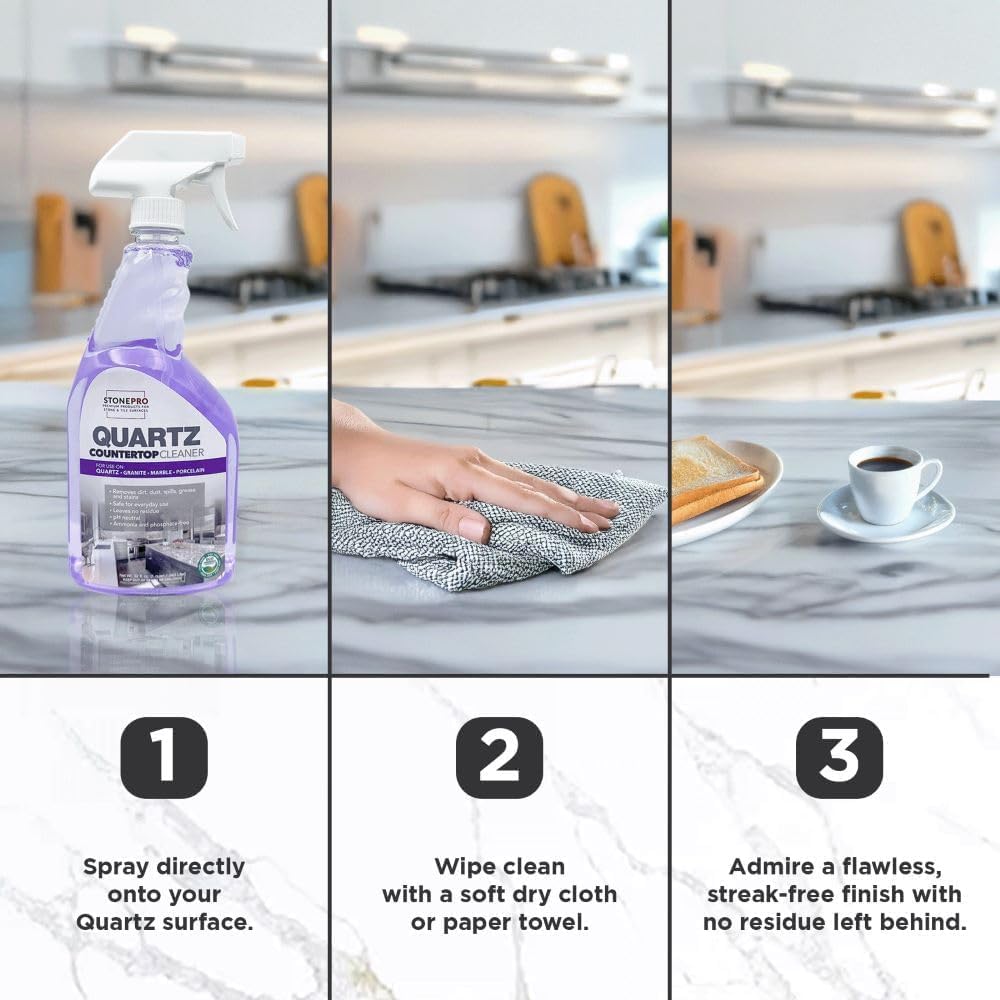 Stone Pro Nanoguard Quartz Protection Kit - Cleaner and Sealer