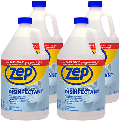 Zep Commercial Quick Clean Disinfectant - 1 Gallon (Case of 2) - ECZUQCD1282