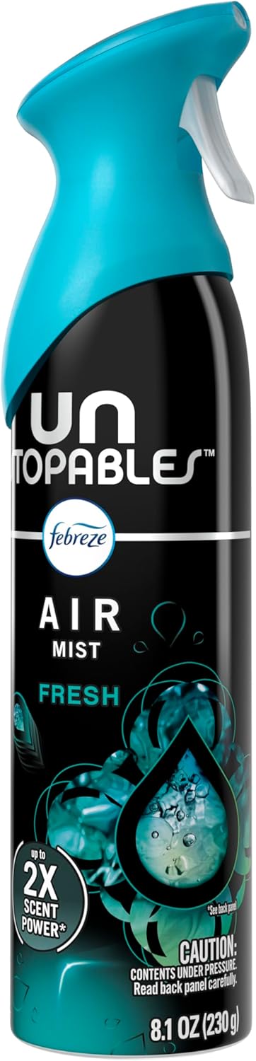 Febreze Air Mist, Air Freshener Spray, Odor Fighting Room Spray, Deodorizer for Home Bathroom Kitchen Office Apartment Dorm Room Classroom, Linen & Sky Scent, 8.1oz (Pack of 6)