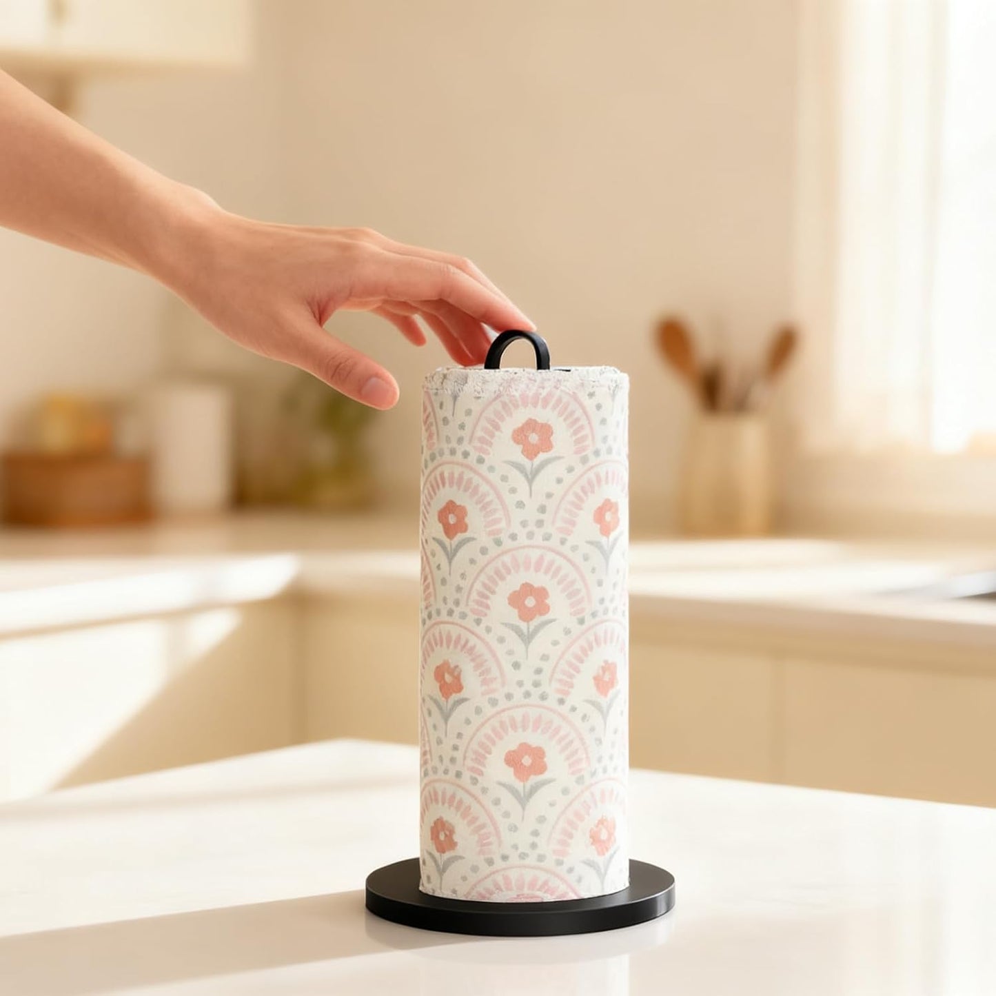 25 Pack Reusable Paper Towels, Paperless Towels Roll Washable Cotton Cloth for Kitchen Towels Zero Waste Products Alternative Paper Towels Alternative (Bohemian)