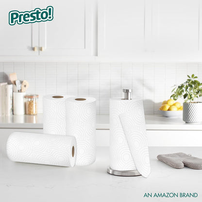 Amazon Brand - Presto! Ultra-Strong Premium Paper Towels, 158 Sheet Huge Roll - Flex-a-Size, 12 Rolls (2 Packs of 6), Equivalent to 38 Regular Rolls, White