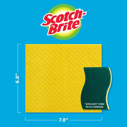 Scotch-Brite Stay Clean Scrubbing Dish Cloths, Rinses Clean and Dries Quick, 2 Non-Scratch Dish Cloths