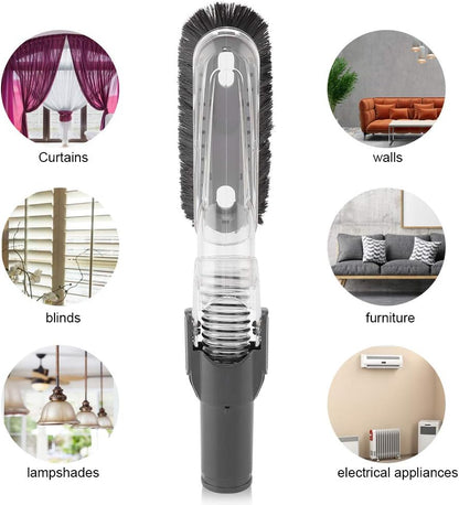 Fdit Soft Vacuum Dusting Brush 35mm-32mm Adapter for Cleaning Furniture Ceiling Vacuum Cleaner Attachments Multi-Angle Dust Brush
