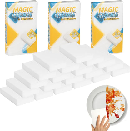 Magic Sponge Eraser Multi-Functional Melamine Sponge Foam Pads Extra Thick Kitchen Dish Sponges Household Cleaning for Kitchen Bathtub Shoes 20 Pack