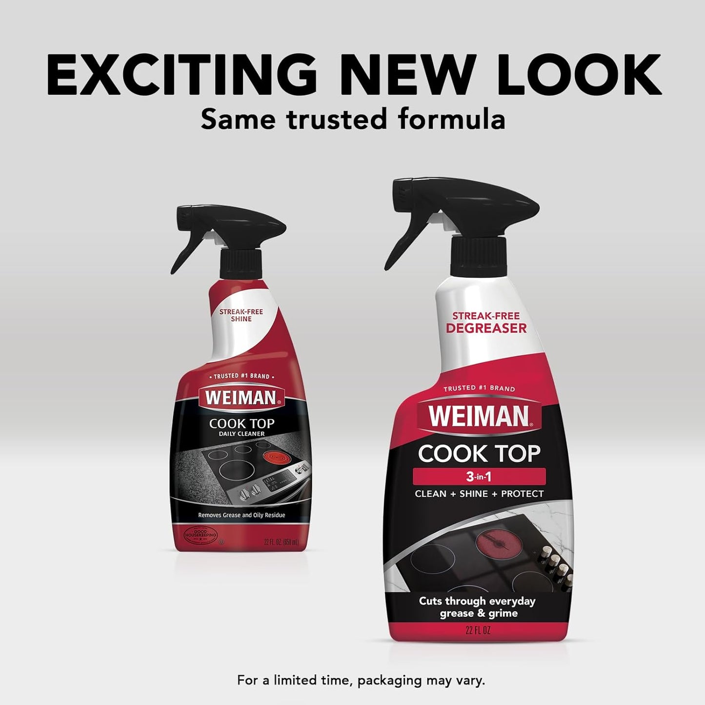 Weiman 6-Pack Cooktop Cleaning Spray – Cooktop & Oven Cleaner for Streak & Residue Free - Non-Abrasive Degreaser Safe for Glass & Ceramic