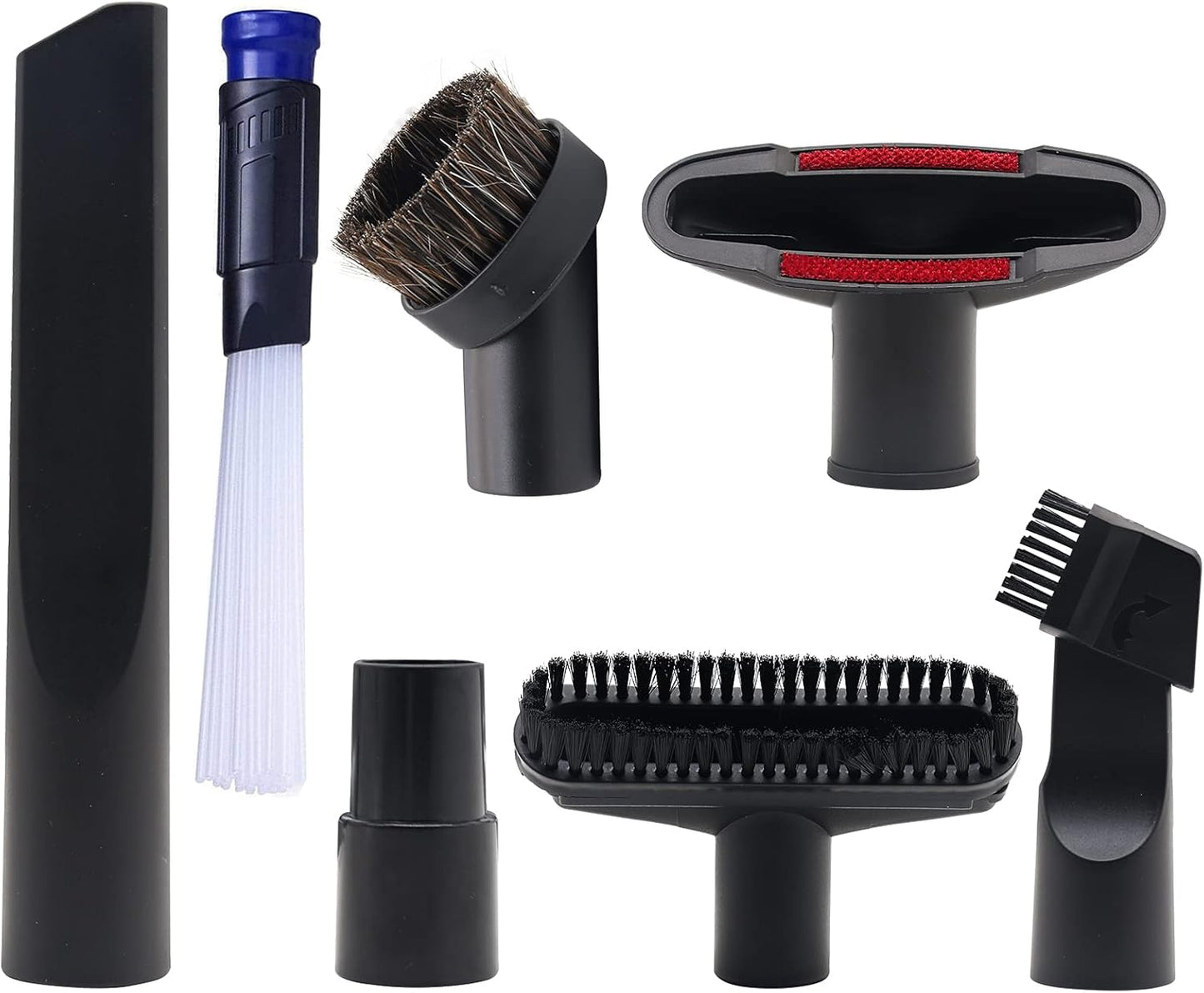 Alrens 1 1/4" Shop Vacuum Cleaner Attachments Brushes for Vac Accessories 1/4 inch 1 3/8 inch, Set of 8