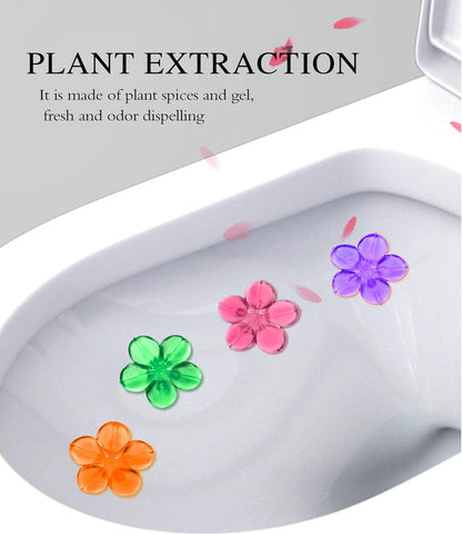 EKE Toilet Gel, Toilet Stain Removal Cleaning Air Freshener, 72 Flower Stamps, Pack of 6 Scents