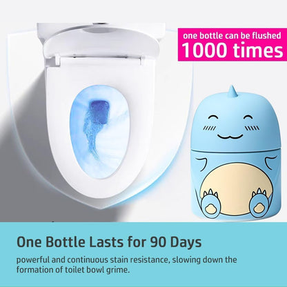 Cute Dinosaur-Shaped Toilet Bowl Cleaner Bottle, Bathroom Toilet Tank Cleaner with Ocean, Jasmine, and Peach Scent,Three bottles can be used for 9 months (Ocean&Peach&Jasmine)