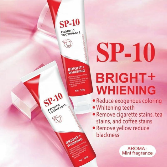 2PC SP-10 Probiotic Whitening Toothpaste – Fresh Breath, Deep Cleaning, Stain Removal– Natural Formula