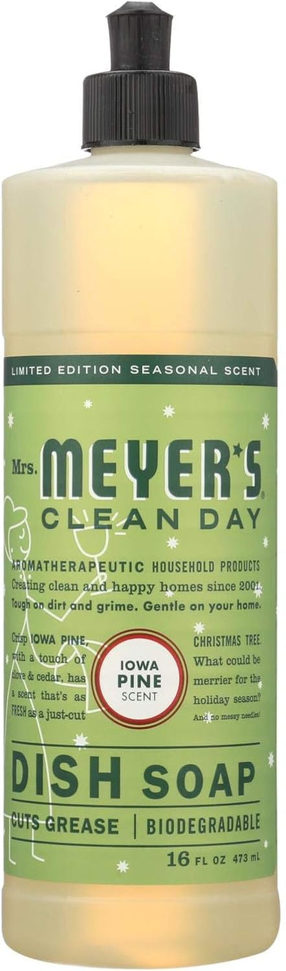 MRS. MEYER'S CLEAN DAY Liquid Dish Soap, Honeysuckle Scent, 16 Fl Oz Bottle