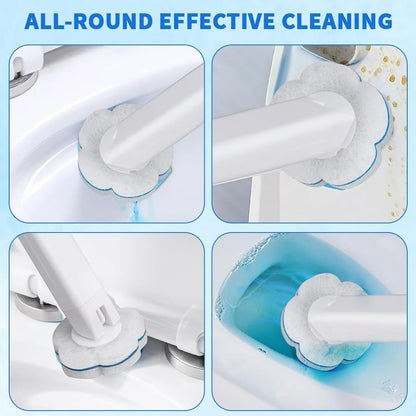 48 Count Disposable Toilet Brush Refill Pads, Disposable Toilet Bowl Wand Refills, Toilet Cleaning Refills, Toilet Scrubber Refills, Brush Head Replacement