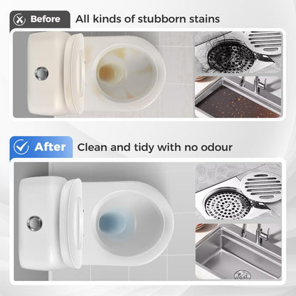 Sink and Drain Cleaner, Pipeline Dredging Agent, Sink and Drain Cleaner Powder, Multi-functional Fast-Acting Pipe Dredging Agent for Kitchen and Toilet Pipeline (2pcs)