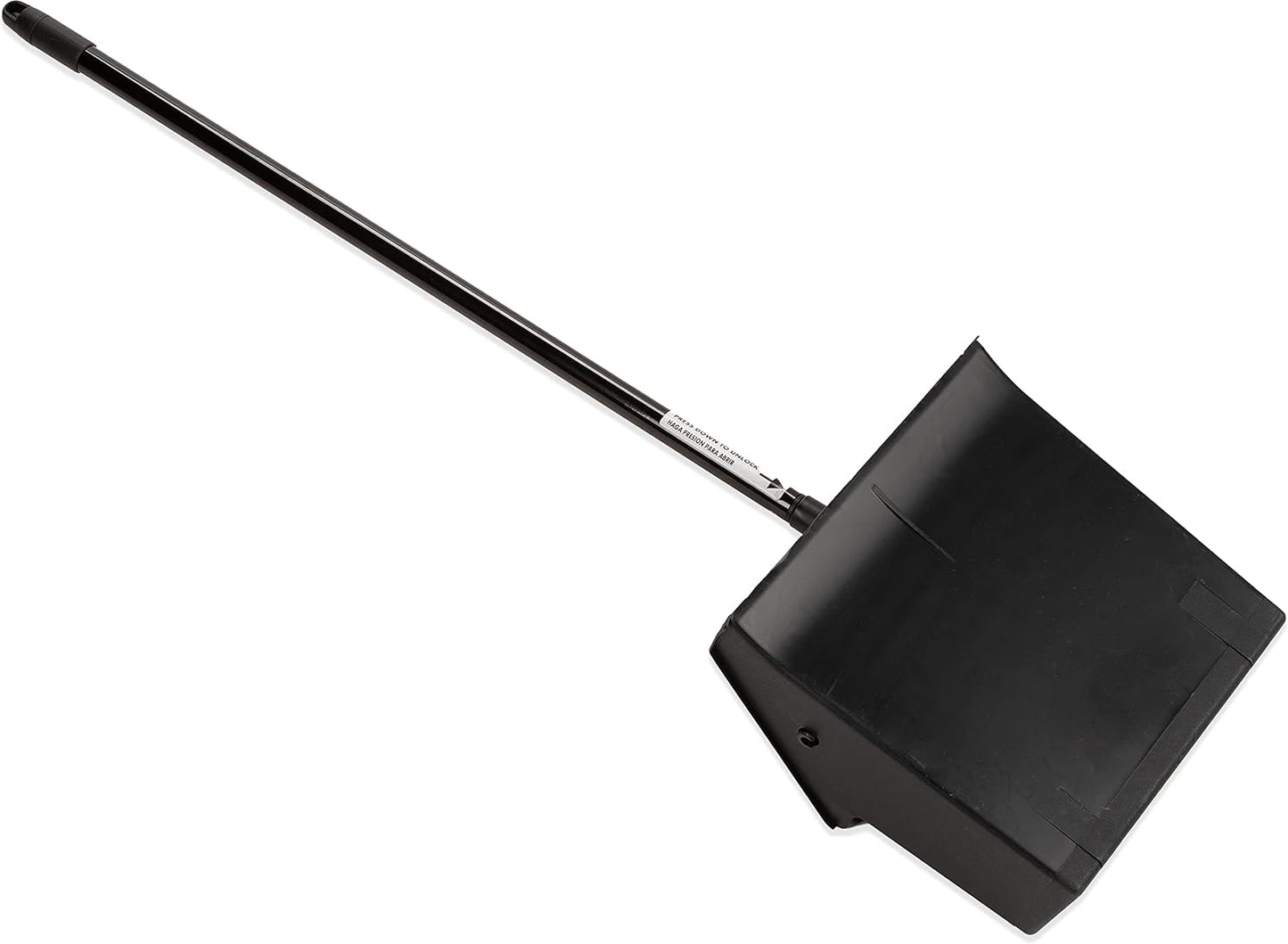 Carlisle FoodService Products Duo-Pan Upright Dust Pan and Broom Set, Essential Cleaning Tools for Home and Commercial Use, 36" Handle, 1 Count, Black