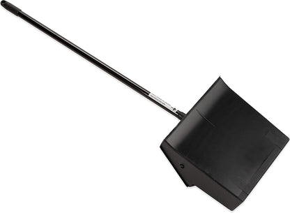 Carlisle FoodService Products Duo-Pan Upright Dust Pan and Broom Set, Essential Cleaning Tools for Home and Commercial Use, 36" Handle, 1 Count, Black