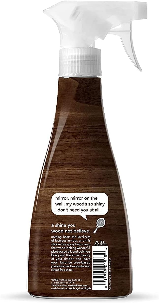 Method Stainless Steel Cleaner + Polish 14 oz Wood Polish, 14 oz. Bundle, 2 ct.