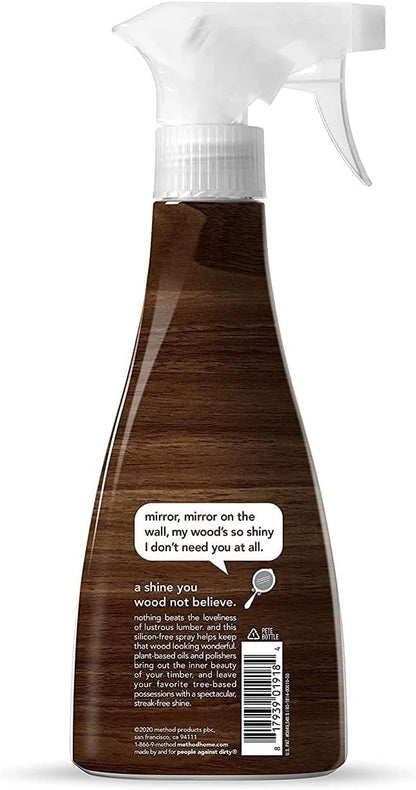 Method Stainless Steel Cleaner + Polish 14 oz Wood Polish, 14 oz. Bundle, 2 ct.
