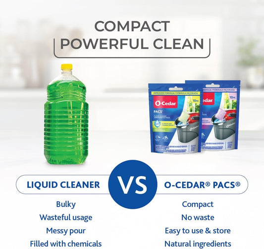 O-Cedar EasyWring Microfiber Spin Mop & Bucket Floor Cleaning System + 2 Extra Mop Head Replacements with Citrus and Lavender Pacs (Variety Pack)
