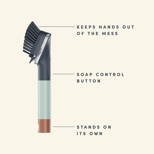 Brite by Scotch-Brite Limited Edition Mess-Free Dishwand, Sleek and Stylish Dish Brush with Soap Dispenser Handle