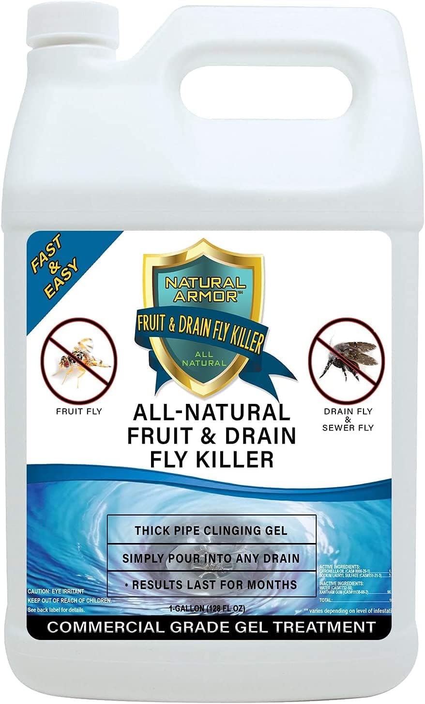 Fruit Fly & Drain Fly Killer - Commercial Gel Treatment – Eliminates Fly & Gnat Infestations - 1 Gallon