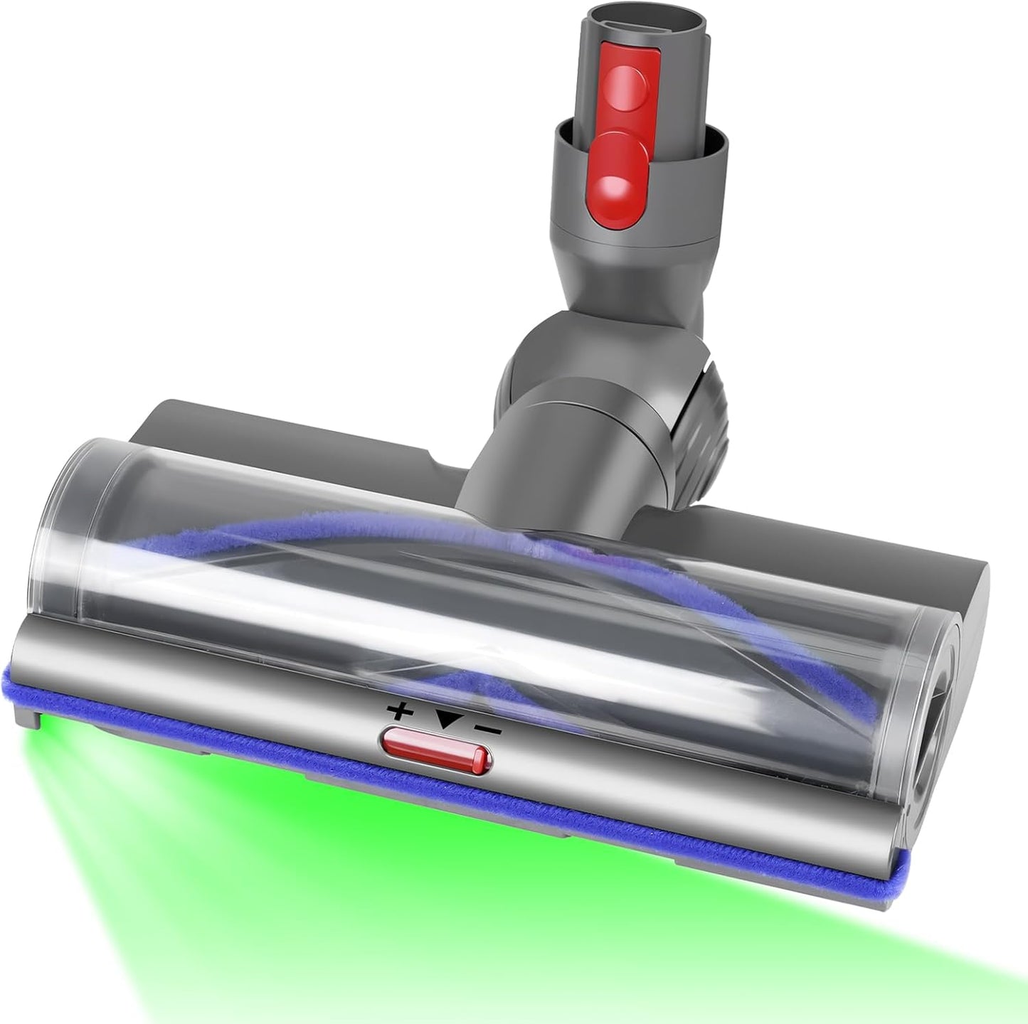 Vacuum Head Replacement Compatible with Dyson V8 V10 V11 V15 Vacuum Cleaner Upgrade Anti-Tangle Replacement Cleaner Head with Adjustable Suction Green Light Suitable for Hardwood Floor