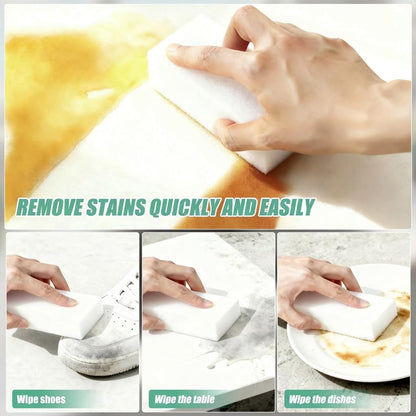 50 Pcs Melamine Sponges Cleaning, Magic Sponge Eraser - Multifunctional Efficient Decontamination, Sponge Suitable for Kitchen, Shoe, Floor