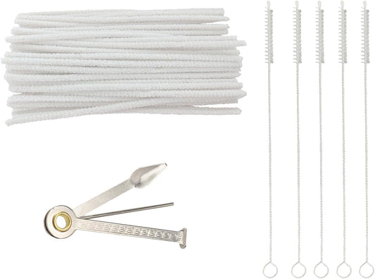 WAF Straw Brush, Washing Brushes Tool Nylon Skinny Pipe Tube Cleaner 173mm x5mm Set of 10