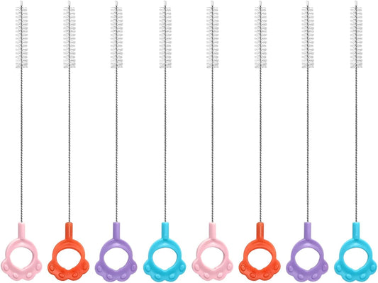 Straw Cleaner Brush 8PCS Long Straw Brushes Reusable Nylon Tube Brush Drinking Straw Cleaning Brush Set for Water Bottle, Straws, Tube, Flasks (8PCS Style 2)