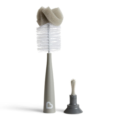 Munchkin Sponge Bottle Brush, Grey/Sage, 2 Count (Pack of 1)