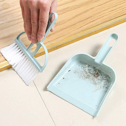 6Set Small Dustpan and Brush Set Small Cleaning Brush Portable Hand Broom for Office Kitchen Table Desk Keyboard Cars and Pet Nest Floor Cleaning Supplies