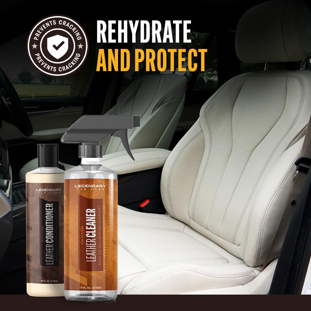 Legendary Leather Cleaner - Colorless Interior Car Cleaner & Interior Detailer - Lifts Dirt, Grime & Spots with a Natural Finish - Car Cleaning Supplies for Your Truck, SUV & Van