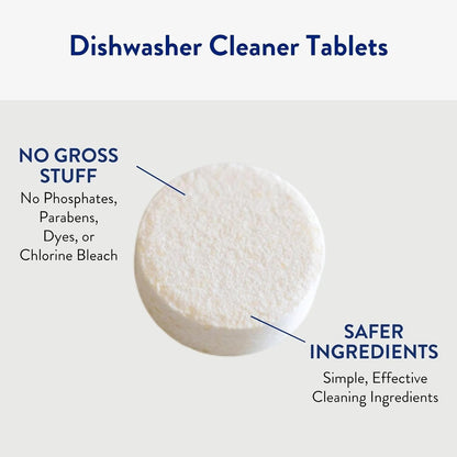 The Clean People Dishwasher Cleaner - Dishwasher Cleaner Tablets for Removing Limescale, Mineral Buildup, Grease & Odors - 6 Count, Citrus Scent