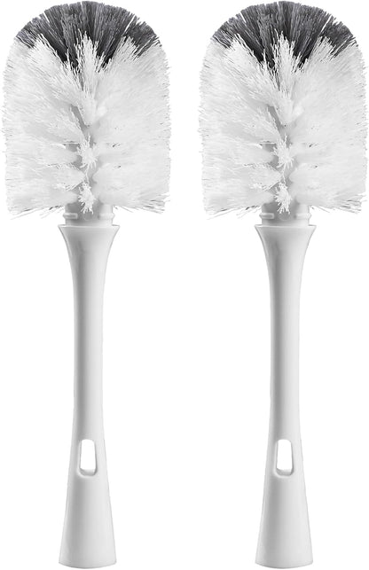Bottle Brush Replacement Head for OXO Bottle Brush Tot Only, 2 Pack Bottle Brush Refills, Dual Bristle Design for Baby Bottles, Water Bottles, Glasswares