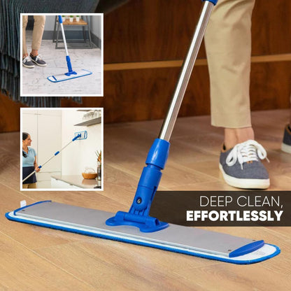 Microfiber Wholesale 18 inch Microfiber Mop Pads - Machine Washable, Reusable, Refills & Replacement Wet Mop Heads Compatible with Any Microfiber Flat Mop System (3 Pack)