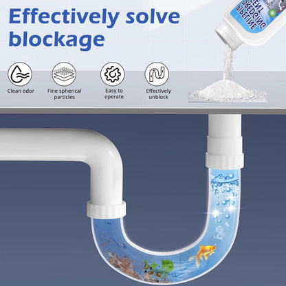 Pipeline Dredging Agent-Drain Clog Remover, 350ml Kitchen Unblocker,Powerful Pipe Unclogger Powerful Sink,Unclog Toilet Clog And Kitchen Sink Pipe Unblocker Powder (Pack of 2)