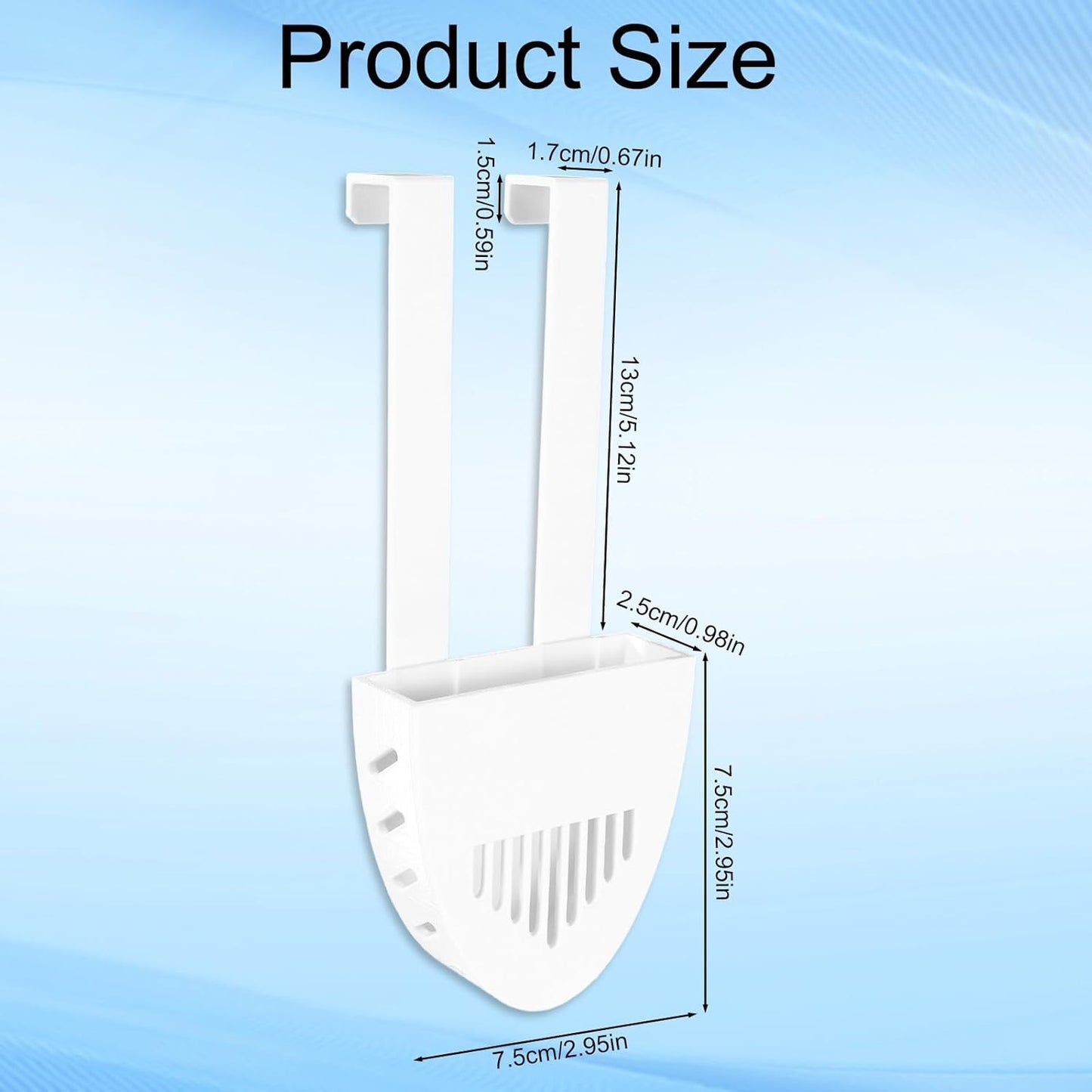 2 Sets Toilet Tank Tablet Holder, Hanging Toilet Bowl Carrier Hook Tablet Holder Hanger Bracket Caddy Avoids Dissolved from Polluting Water Tank Cleaning
