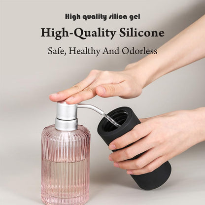 Soap Dispenser Dish Soap Silicone Dispenser Liquid Dish Soap Dispenser Squeeze Bottle Dish Washing Liquid Dispenser Refillable Leakproof Silicone Divided Bottle for Lotion Hand Wash