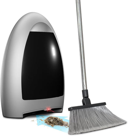 EyeVac Home Touchless Vacuum Automatic Dustpan - Great for Sweeping Pet Hair Food Dirt Kitchen - Ultra Fast & Powerful, No More Bending Down, Bagless, Corded, Automatic Sensors, 1000 Watt (White)