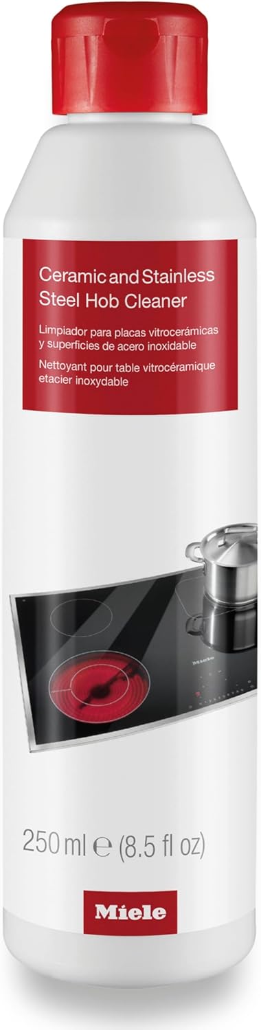 Miele Original Ceramic and Stainless Steel Cleaner, Fine-Crystal Cleaning Product for Removing Grease, Residues and Water Marks, 8.5 fl oz