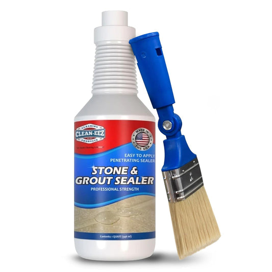 Clean-EEZ Grout Sealer - Protect Your Floors and Showers from Stains - Natural Stone Safe - Water and Oil Shield - Large 32 oz Bottle