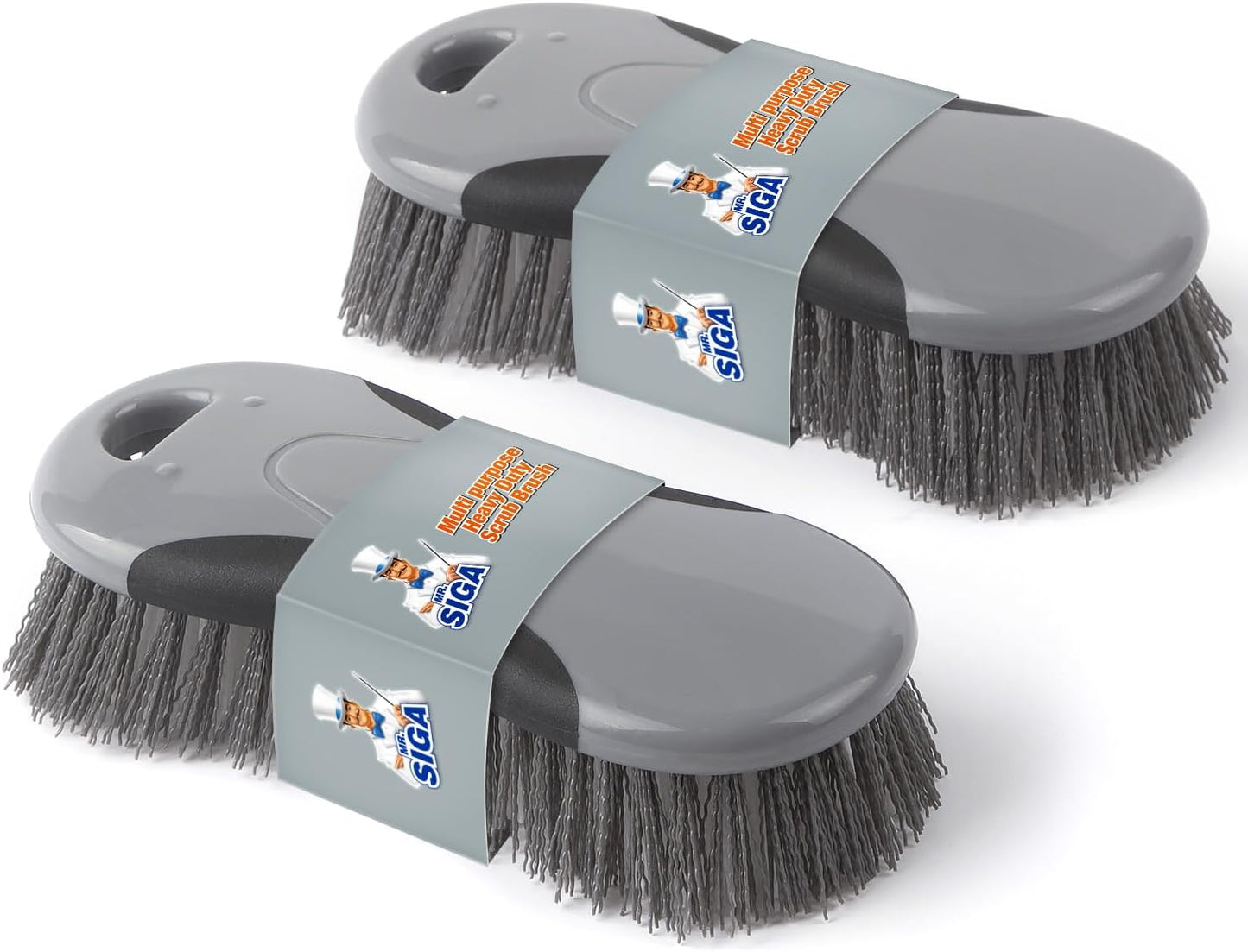 MR.SIGA Multi Purpose Heavy Duty Scrub Brush - Pack of 2
