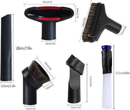 1 1/4 inch Vacuum Attachments Brushes Kit 1-1/4 inch 1-3/8 inch Vacuum Cleaner Accessories for 32mm and 35mm Standard Hose