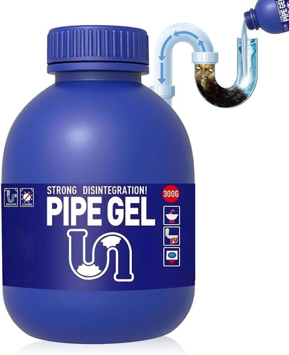 Pipe Gel, Pipe Drain Cleaner 10.6OZ, Professional Drain Opener for Kitchen Sink, Pipe Dredging Cleaner for Kitchen Sinks, Shower Drains, Tubs